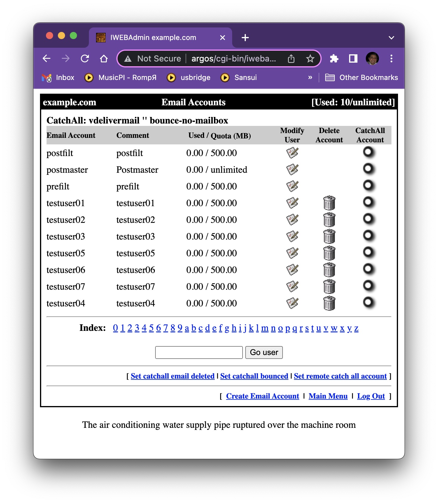 list accounts