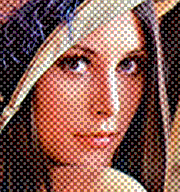 filter halftone lena colors